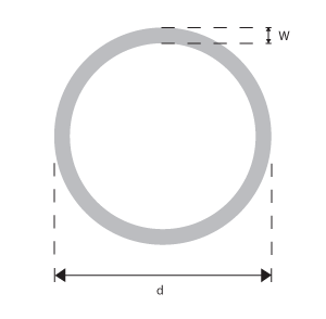 EDELSTAHL ROHR 1.4301, 1.5 x 20mm